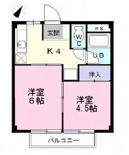 シティーハイツ88【1階】の間取り