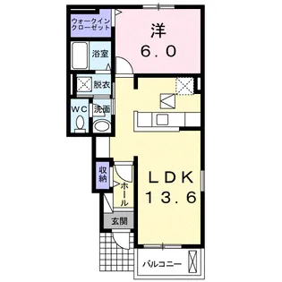 NEW エスポワール Ⅱ【1階】の間取り