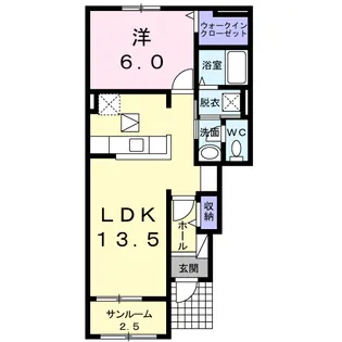 コンフォール B【1階】の間取り