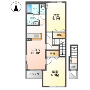 フォレストⅡ【2階】の間取り