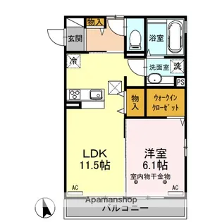 ハレアカラ【1階】の間取り