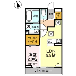 ラルジュ並榎【1階】の間取り