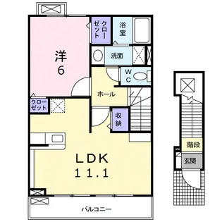 ラビスⅡ【2階】の間取り