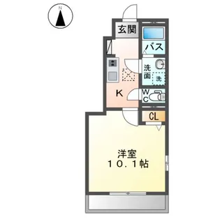 エスポワール B【1階】の間取り