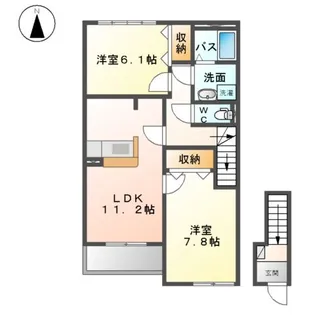 プラケーレ【2階】の間取り