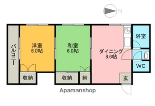 大洋第一コーポ【3階】の間取り