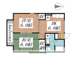 セジュール箕郷B棟【102号室】の間取り
