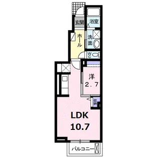 サン ウェスト【1階】の間取り