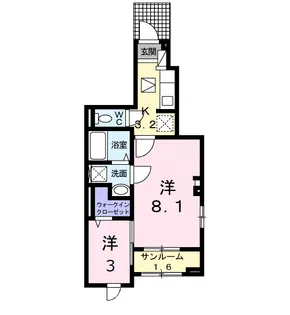 アルエットA【101号室】の間取り