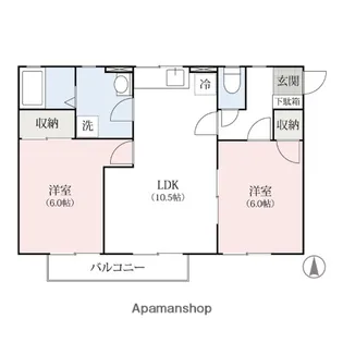 プルニエ【1階】の間取り