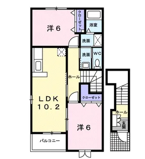 ラフレシール A【2階】の間取り