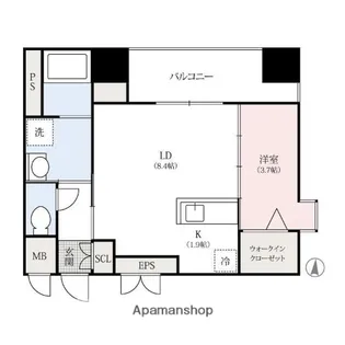 アルティザ北通町【5階】の間取り