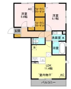 シュシュポルト【1階】の間取り