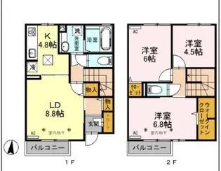 レアリゼ【105号室】の間取り