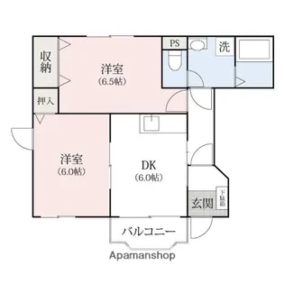 ラバーズウイングAB【1階】の間取り