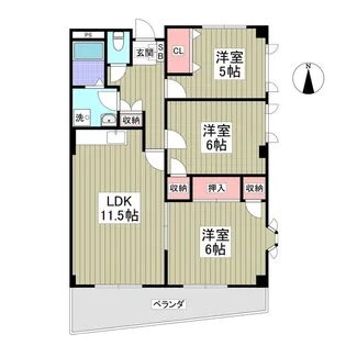 ラ・ディファンスミキ【2階】の間取り