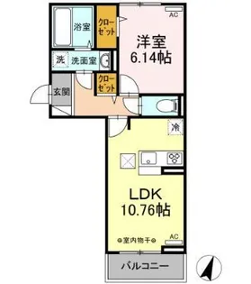 ファーストステージ江木【1階】の間取り