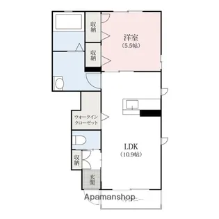 ブリリアント【1階】の間取り
