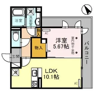 コンフォート上和田【2階】の間取り