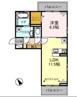 プライムアート【2階】の間取り