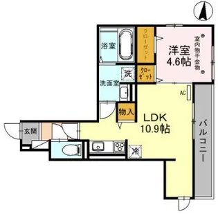 DーROOM羅漢町【2階】の間取り