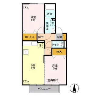 藤ノ木ハウス A【1階】の間取り