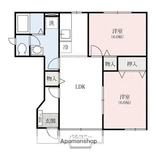 ダジュールA・B棟【1階】の間取り