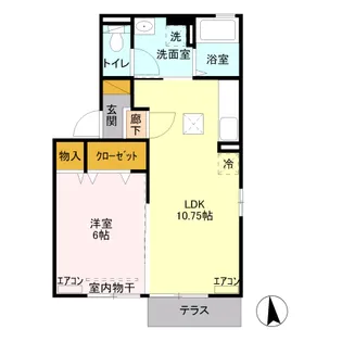 ルミナス・オリエンタルコート【1階】の間取り