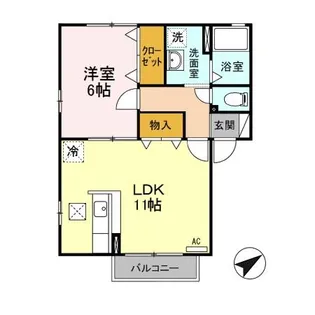 ウィルモア A【1階】の間取り