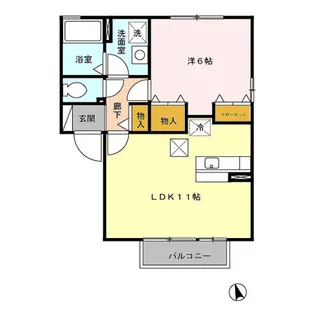 リュエル AB【1階】の間取り