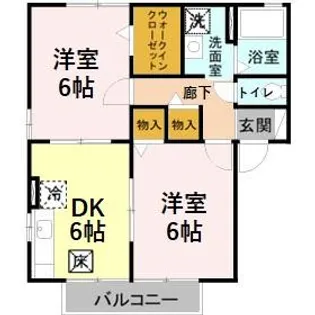 ニューポワール ABC【1階】の間取り