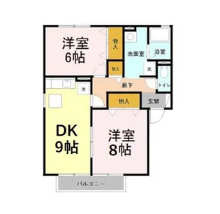 ニューポワール ABC【1階】の間取り