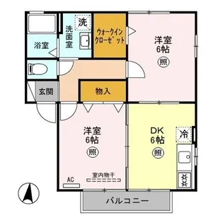 ウィルモア B【2階】の間取り
