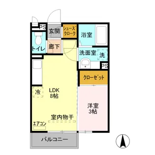 シャトレ ロザージュ【2階】の間取り