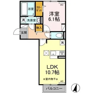 エスポワール A【1階】の間取り