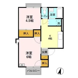 コーポ七曲り C【2階】の間取り