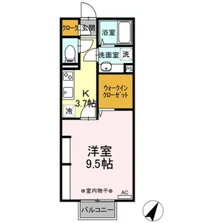 カトゥルヴァン【2階】の間取り