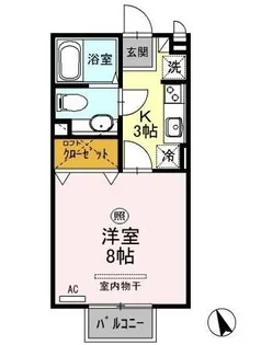 ナカイパレス B【2階】の間取り