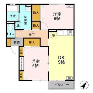 ビュークレスト D【2階】の間取り