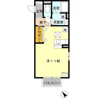 ルミエール和田橋【1階】の間取り