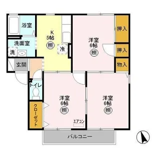 フローラハイツ B【1階】の間取り