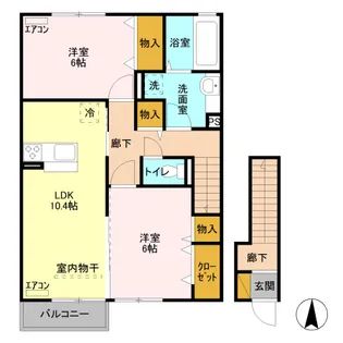 スクエア A【2階】の間取り