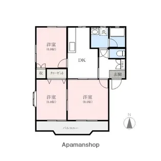 フルールⅡ【2階】の間取り