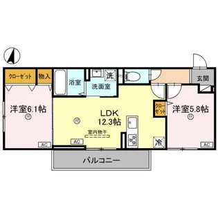 DーROOM江木【3階】の間取り