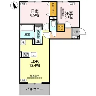 (仮称)DーROOM浜尻町PJ【2階】の間取り