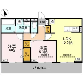 DーROOM浜尻町【3階】の間取り