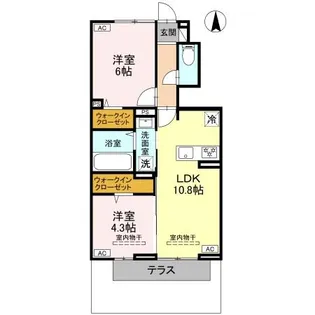 ハイトラスト B【1階】の間取り