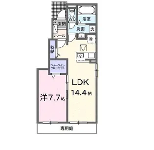 ノース・R【1階】の間取り