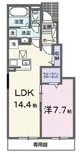 NEWハッピーワン【1階】の間取り