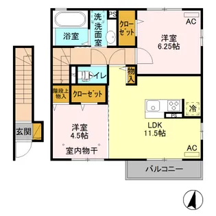 リノ B【2階】の間取り